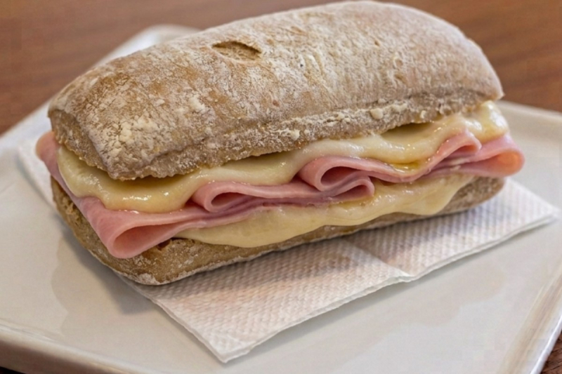 CIABATTA PRESUNTO E QUEIJO